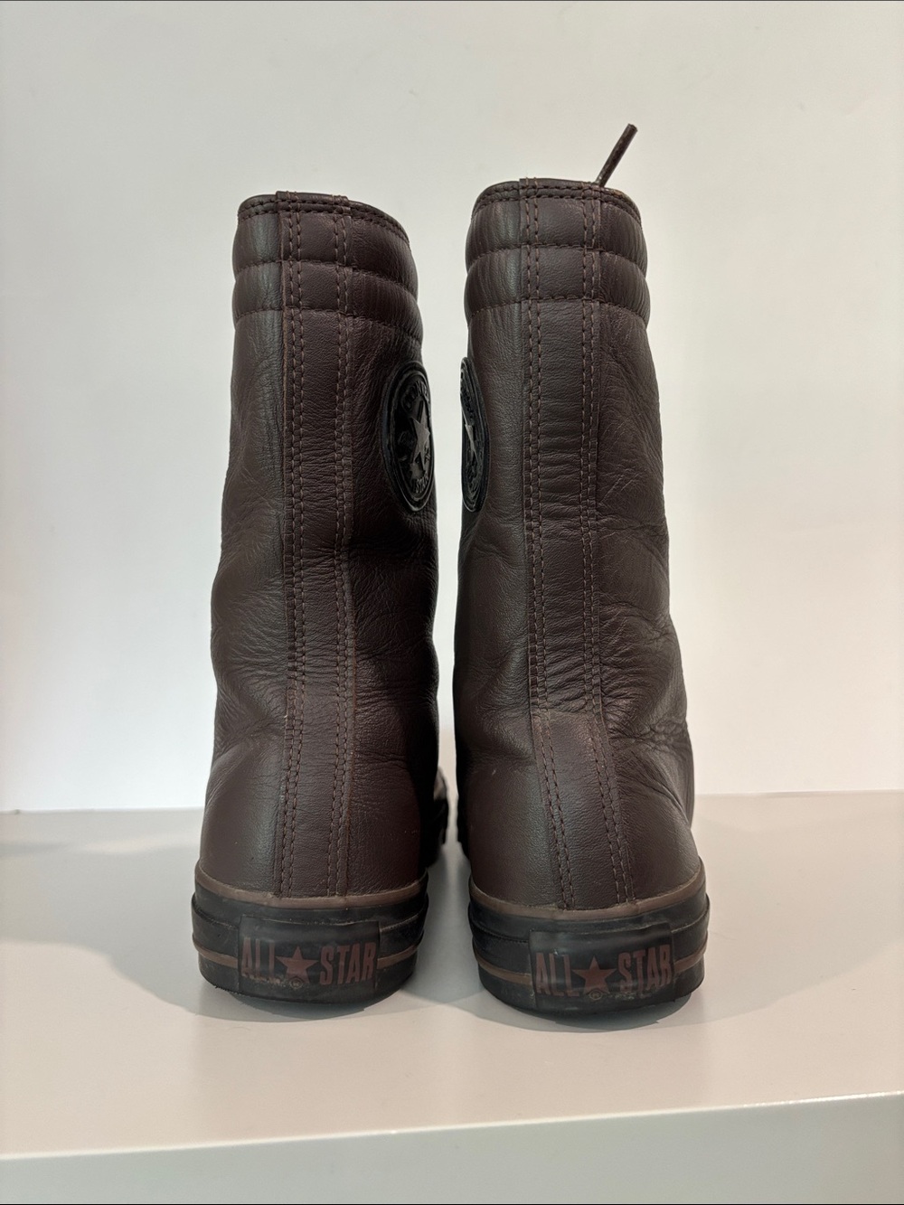 Converse XX-Hi Brown Leather Knee High Chuck Taylor Boots Size 8 W, Converse 6 - Picture 7 of 13